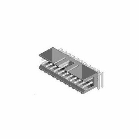 FCI Board Connector, 20 Contact(S), 2 Row(S), Male, Right Angle, Solder Terminal 78207-120HLF